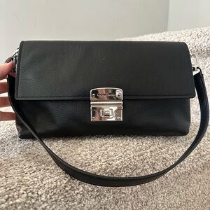Michael Kors Black Leather Shoulder Bag. NWT